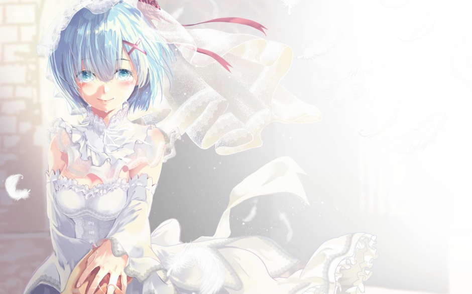 穿婚纱的雷姆高清壁纸欣赏