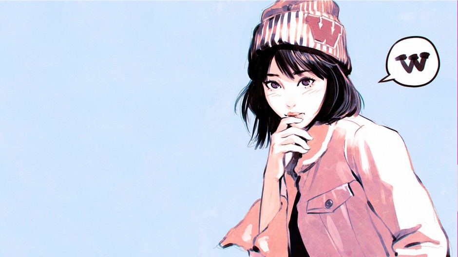 手绘二次元动漫美女壁纸