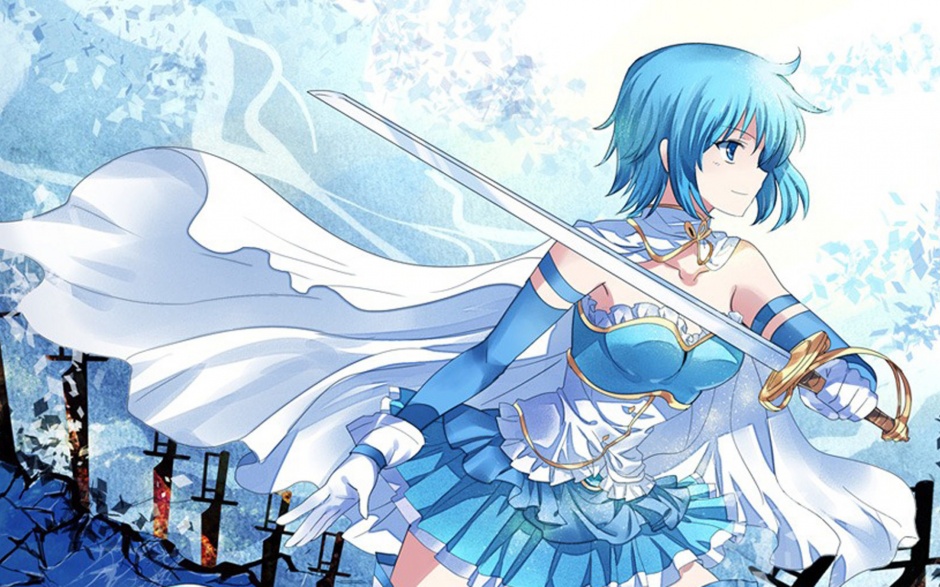 魔法少女美树沙耶香动漫手绘壁纸