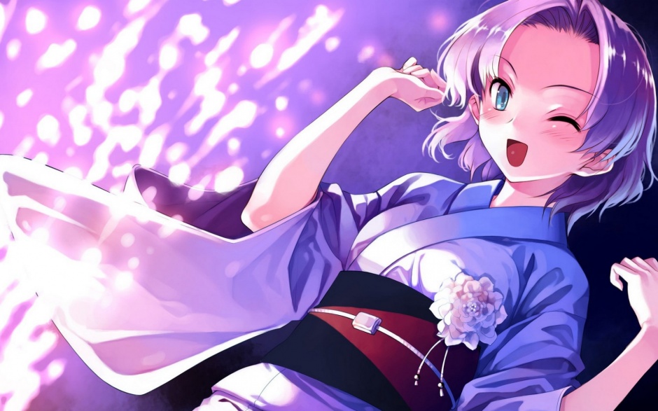 唯美的动漫和服少女图片壁纸