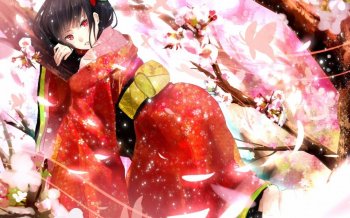 清纯唯美和服少女动漫图片壁纸