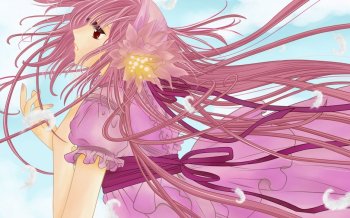 可爱娇羞的动漫妹子高清壁纸