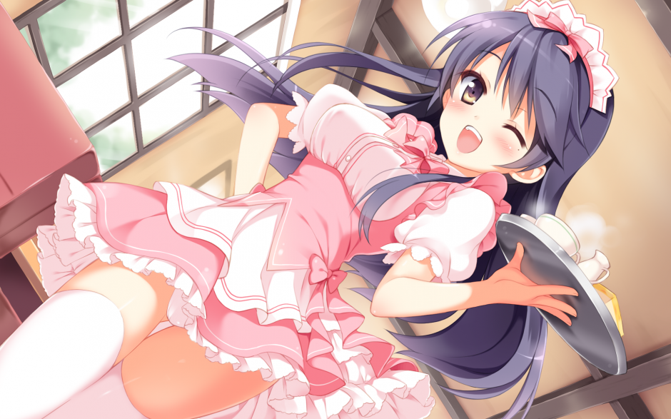 可爱娇羞的动漫妹子高清壁纸