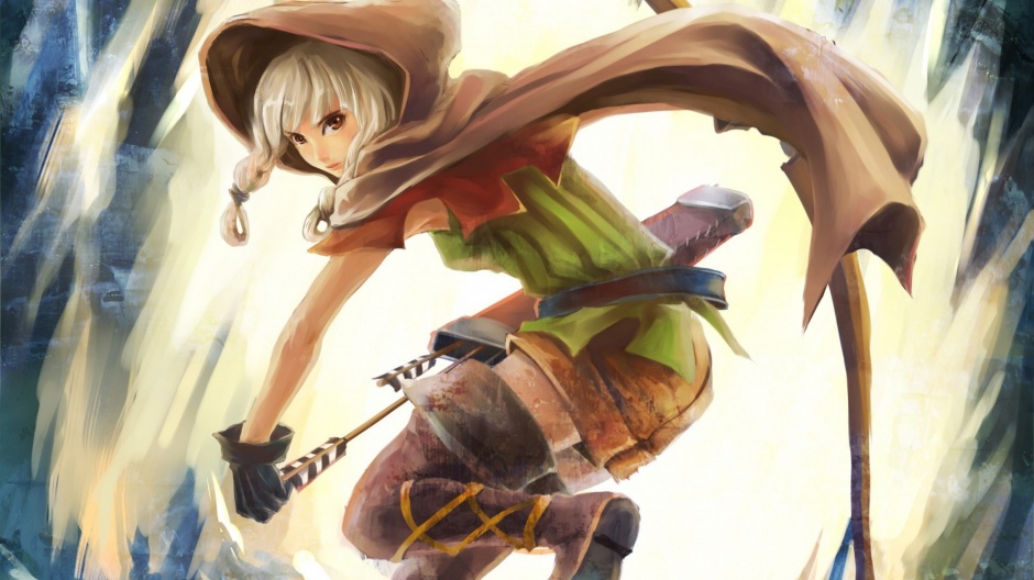 超帅的手绘动漫弓箭手壁纸