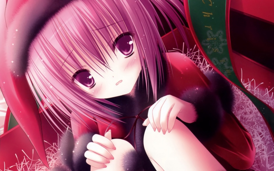 二次元羞涩可爱动漫妹子壁纸