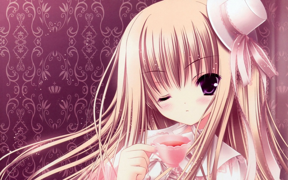 二次元羞涩可爱动漫妹子壁纸