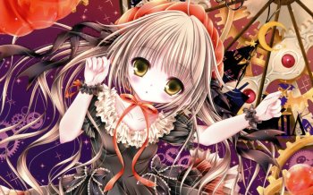 动漫少女万圣节主题壁纸