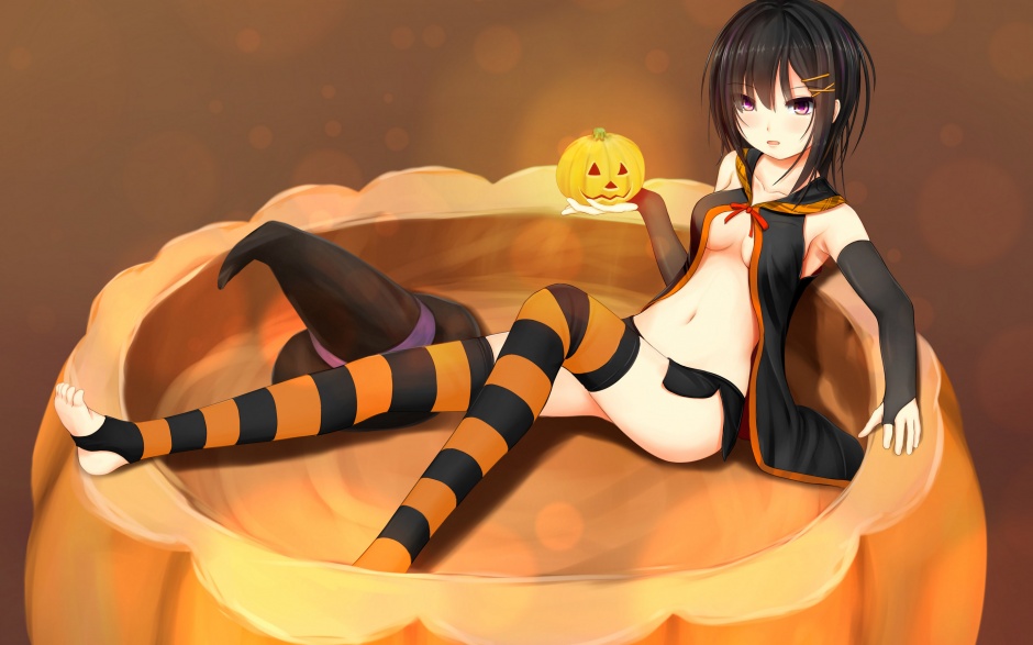 万圣节主题动漫萌妹壁纸