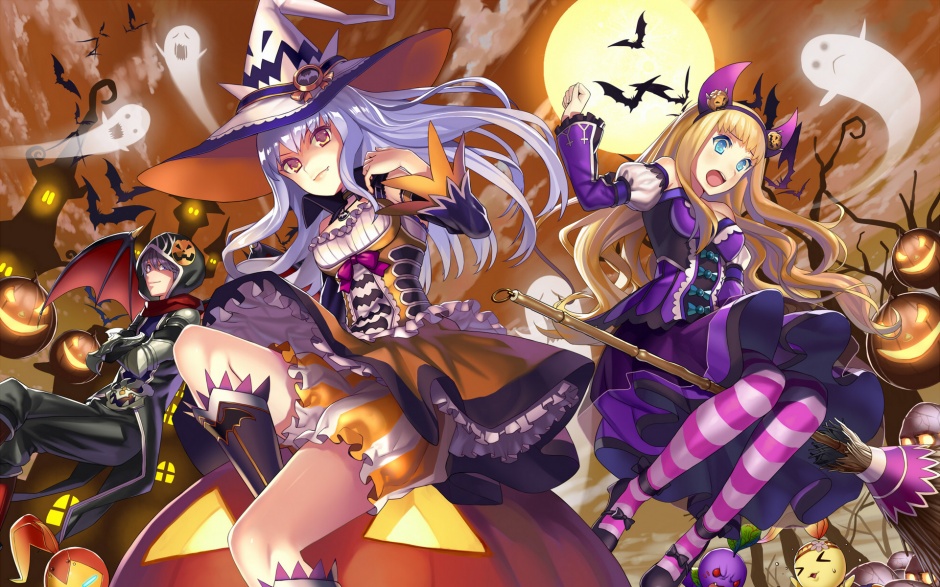 二次元美女万圣节动漫壁纸