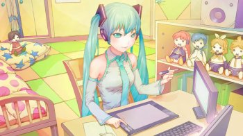 可爱的初音未来动漫萌妹壁纸