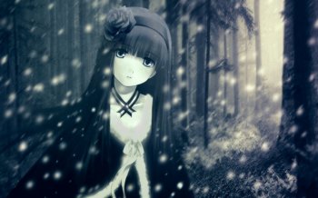 伤感的二次元颓废美女图片