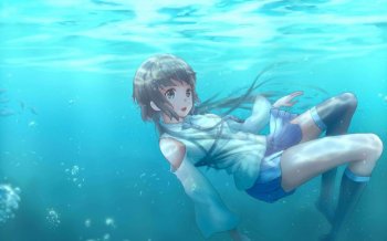 手绘动漫美女洛天依桌面壁纸