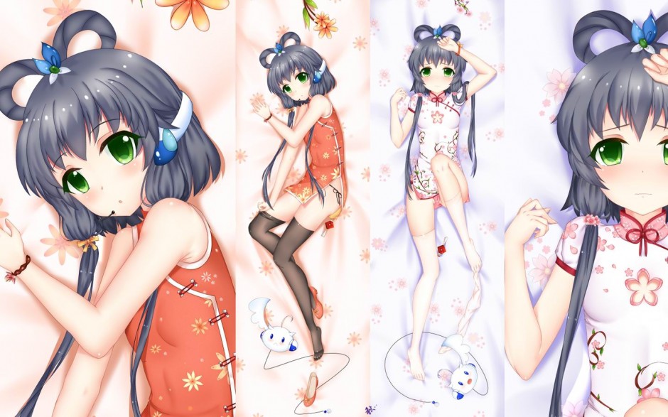 手绘动漫美女洛天依桌面壁纸