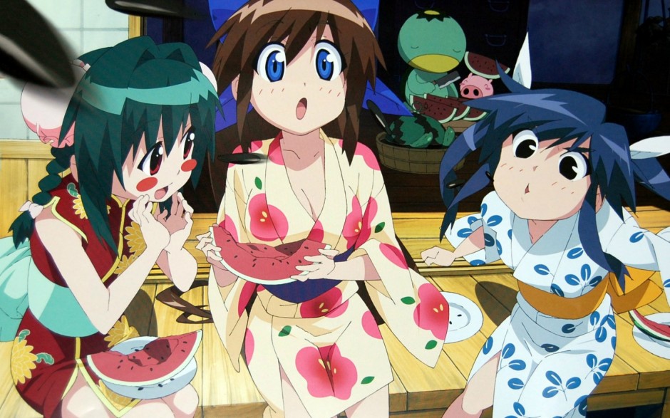 日本二次元和服少女高清动漫桌面壁纸