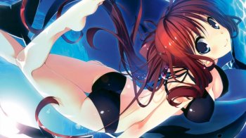 动漫美女水下游泳高清图片