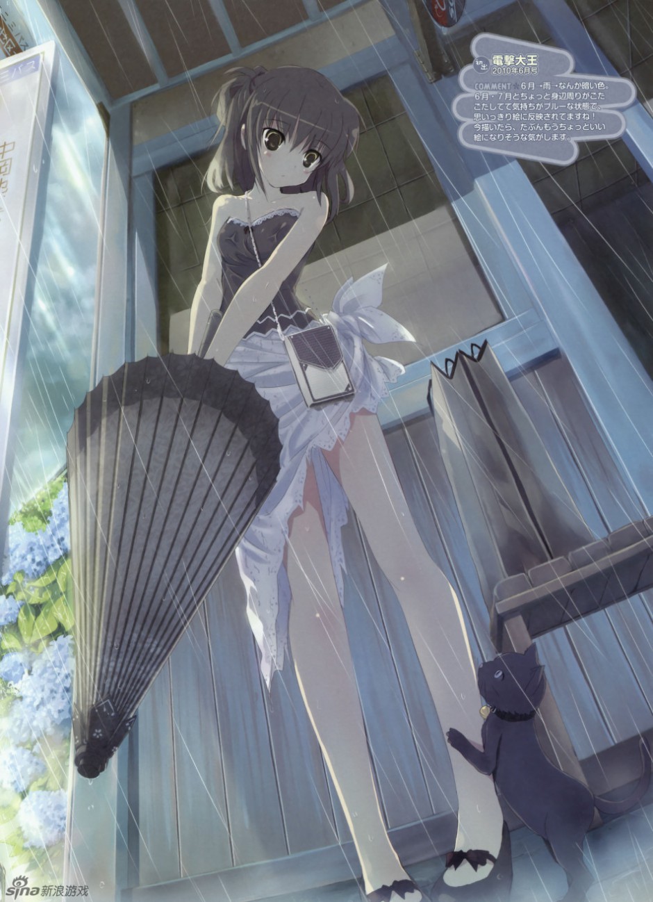 高清二次元动漫电击萌娘白丝美女图片