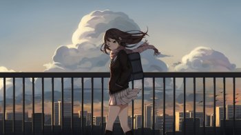 森女系女孩涩谷凛动漫图片