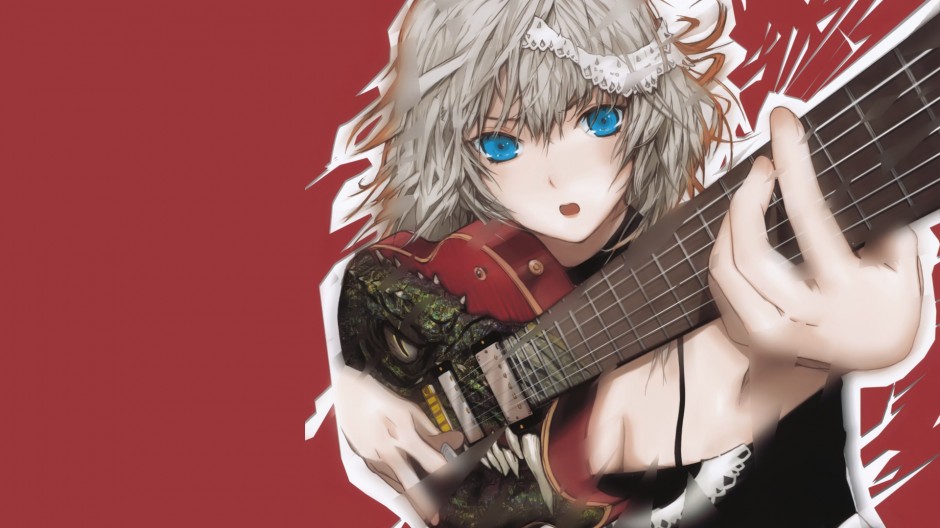 吉他乐器唯美可爱动漫美女图片