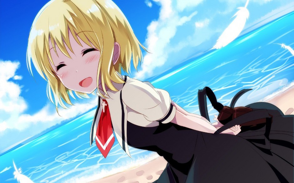 动漫中的金发美女神尾观铃高清图片