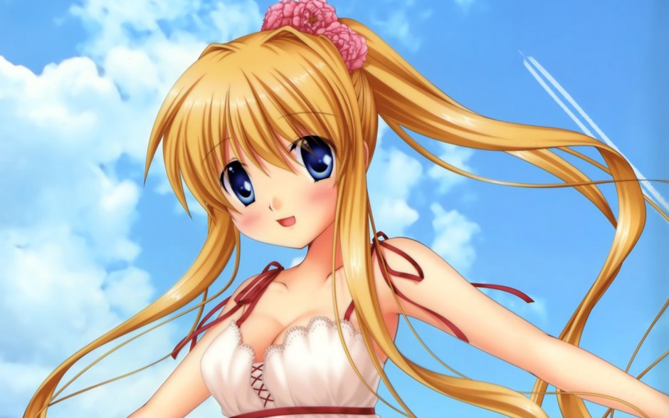 动漫中的金发美女神尾观铃高清图片