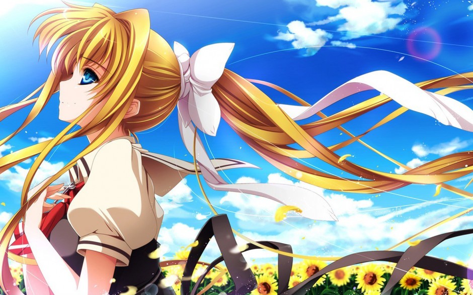 动漫中的金发美女神尾观铃高清图片