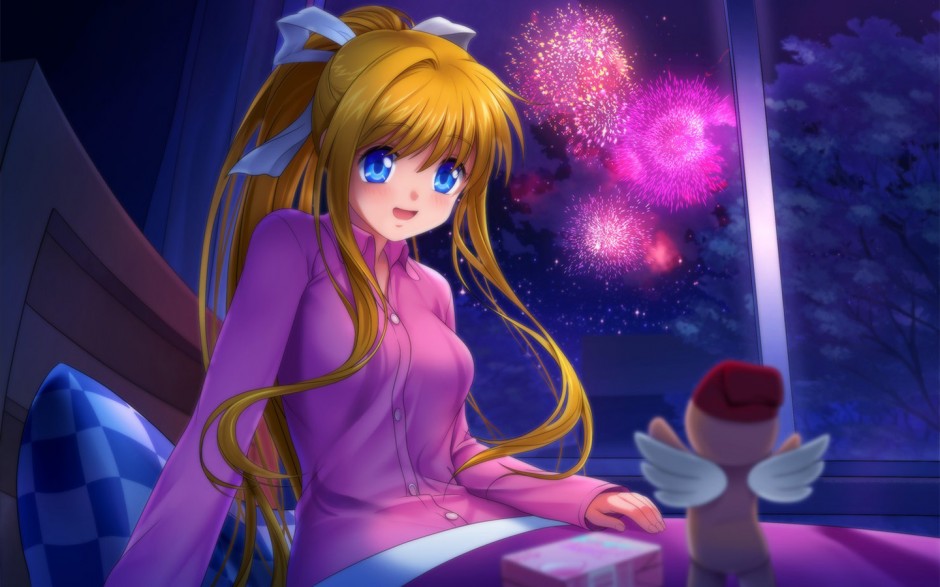 动漫中的金发美女神尾观铃高清图片