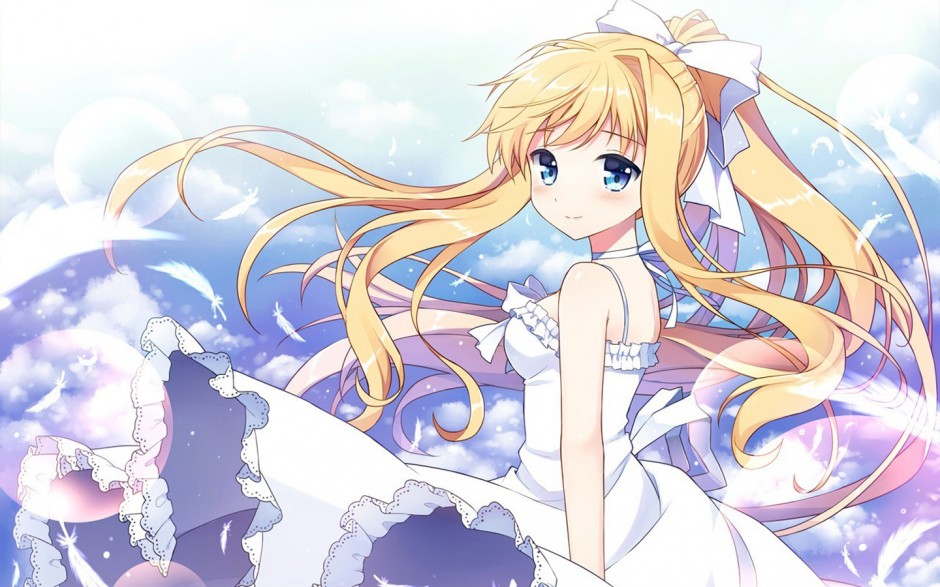 动漫中的金发美女神尾观铃高清图片