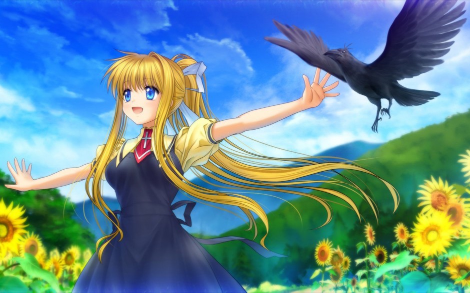 动漫中的金发美女神尾观铃高清图片