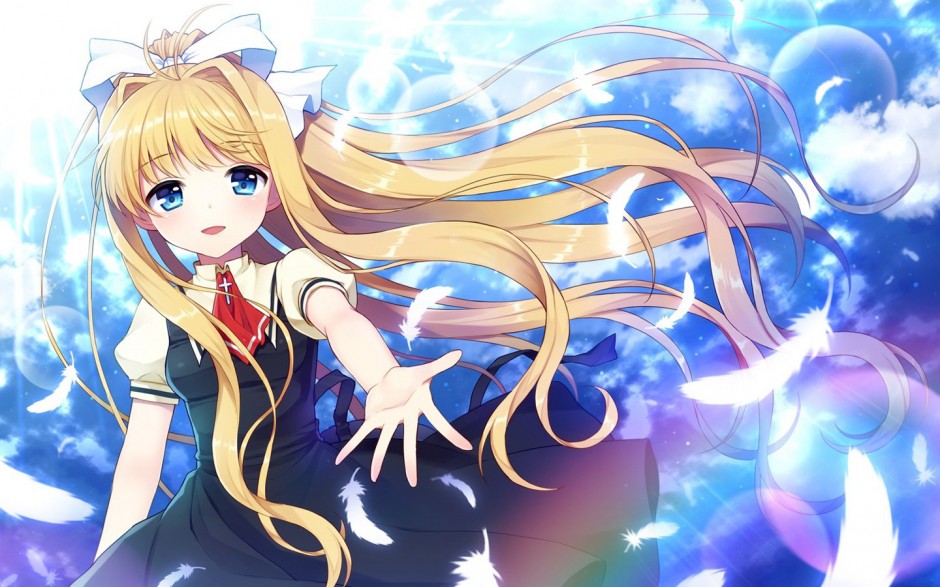 动漫中的金发美女神尾观铃高清图片