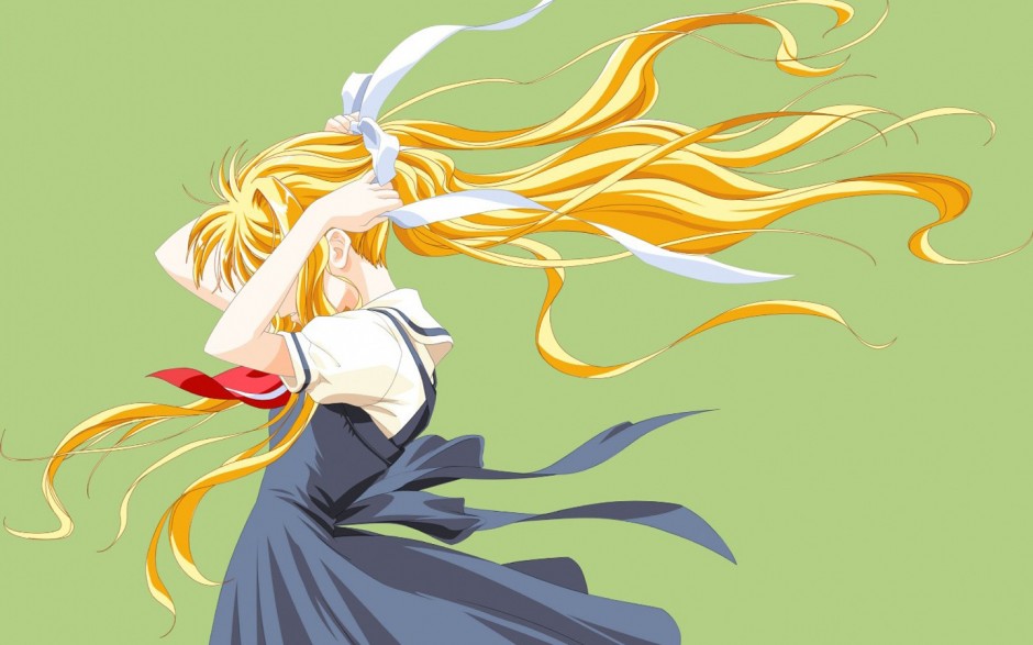 动漫中的金发美女神尾观铃高清图片