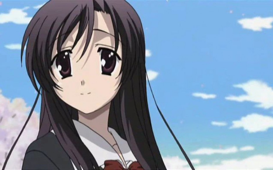 日本动漫黑长直美女桂言叶迷人图片