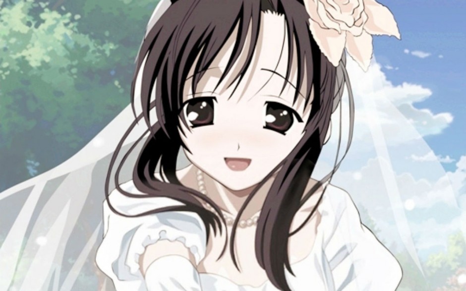 日本动漫黑长直美女桂言叶迷人图片