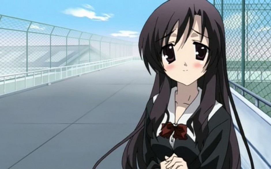 日本动漫黑长直美女桂言叶迷人图片