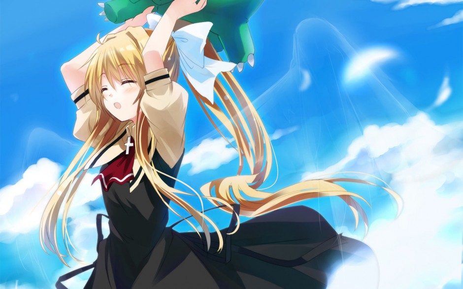 《AIR》金发动漫美女神尾观铃高清图片