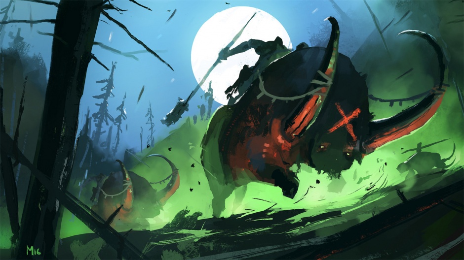 炫酷的游戏场景设计原画