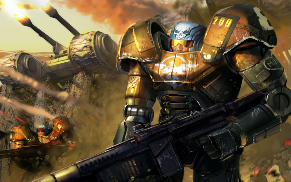 盔甲造型霸气高清游戏壁纸