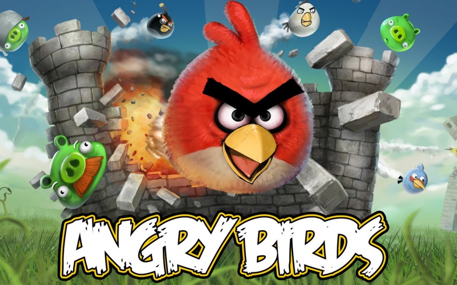 横版游戏愤怒的小鸟高清桌面壁纸