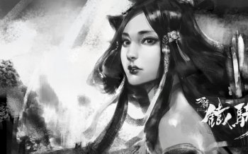 腾讯游戏刀锋铁骑水墨壁纸