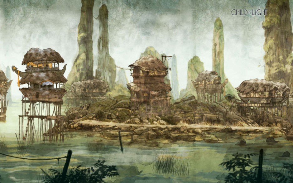 单机游戏光之子水墨风格图片