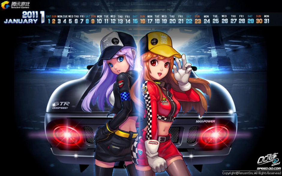 单机游戏QQ飞车绚丽场景原画