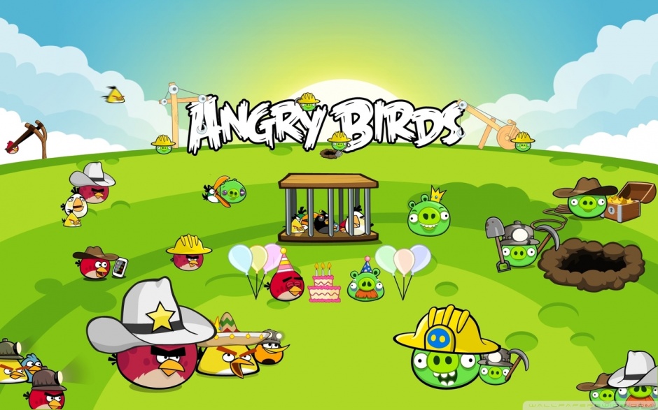 经典游戏愤怒的小鸟高清壁纸