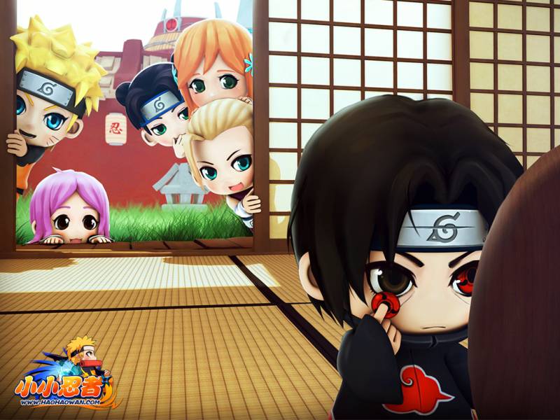 好玩的动漫网页游戏《小小忍者》可爱人物壁纸