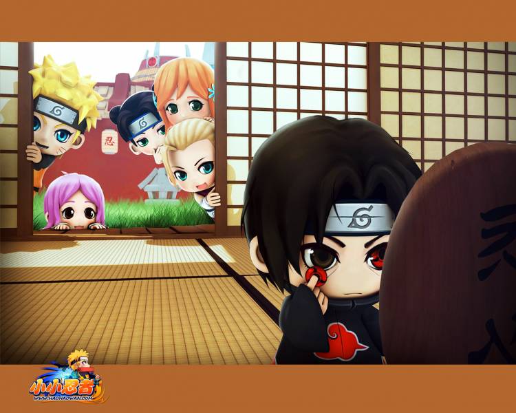 好玩的动漫网页游戏《小小忍者》可爱人物壁纸