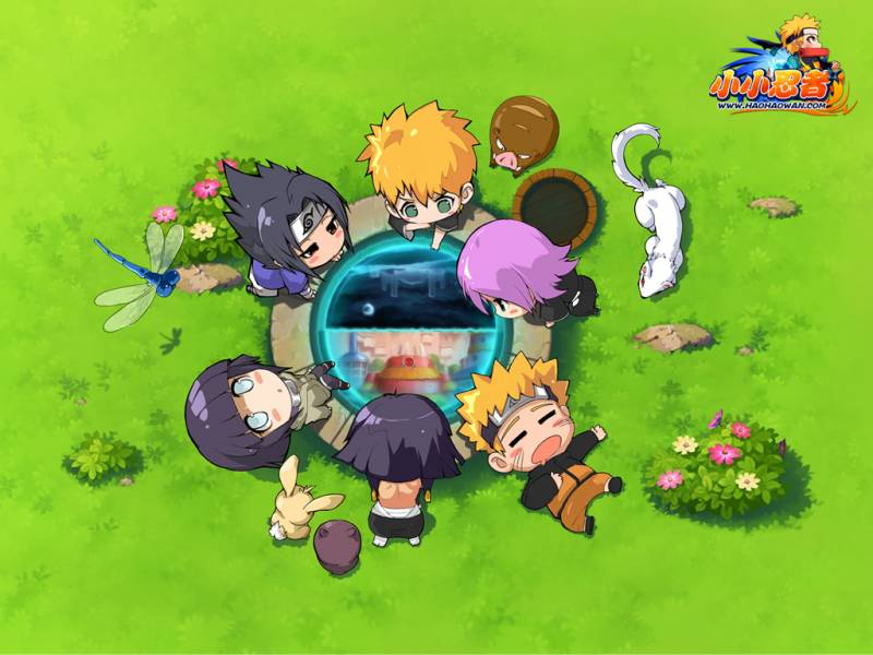 好玩的动漫网页游戏《小小忍者》可爱人物壁纸