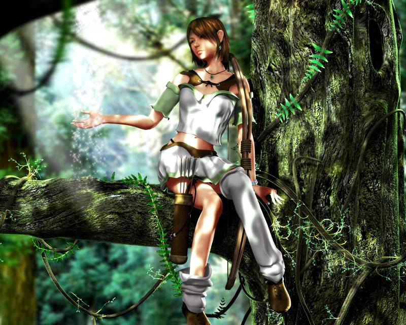 游戏中的女神高清桌面壁纸