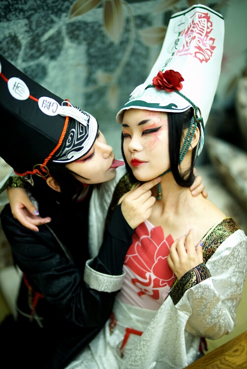 画江湖黑白无常cos图片赏析