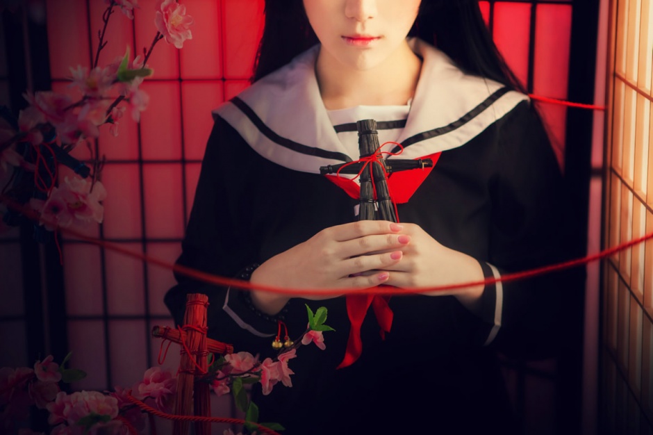 地狱少女cosplay美女图片