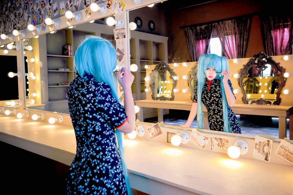 旗袍装初音未来cos图片