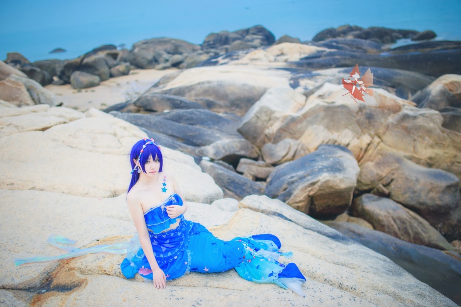 园田海未cosplay美人鱼写真