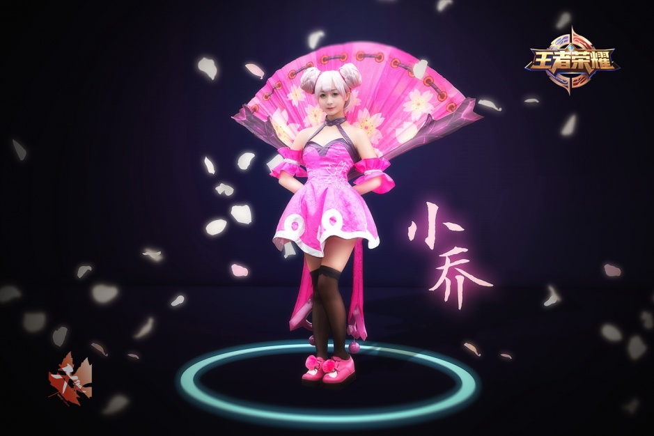 美女cosplay王者荣耀小乔高清图片